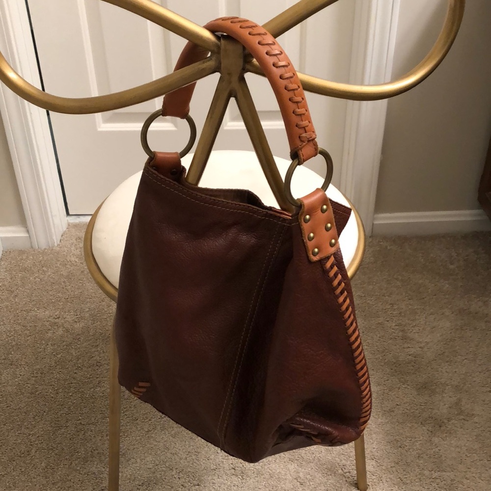 Lucky Brand brown leather boho purse